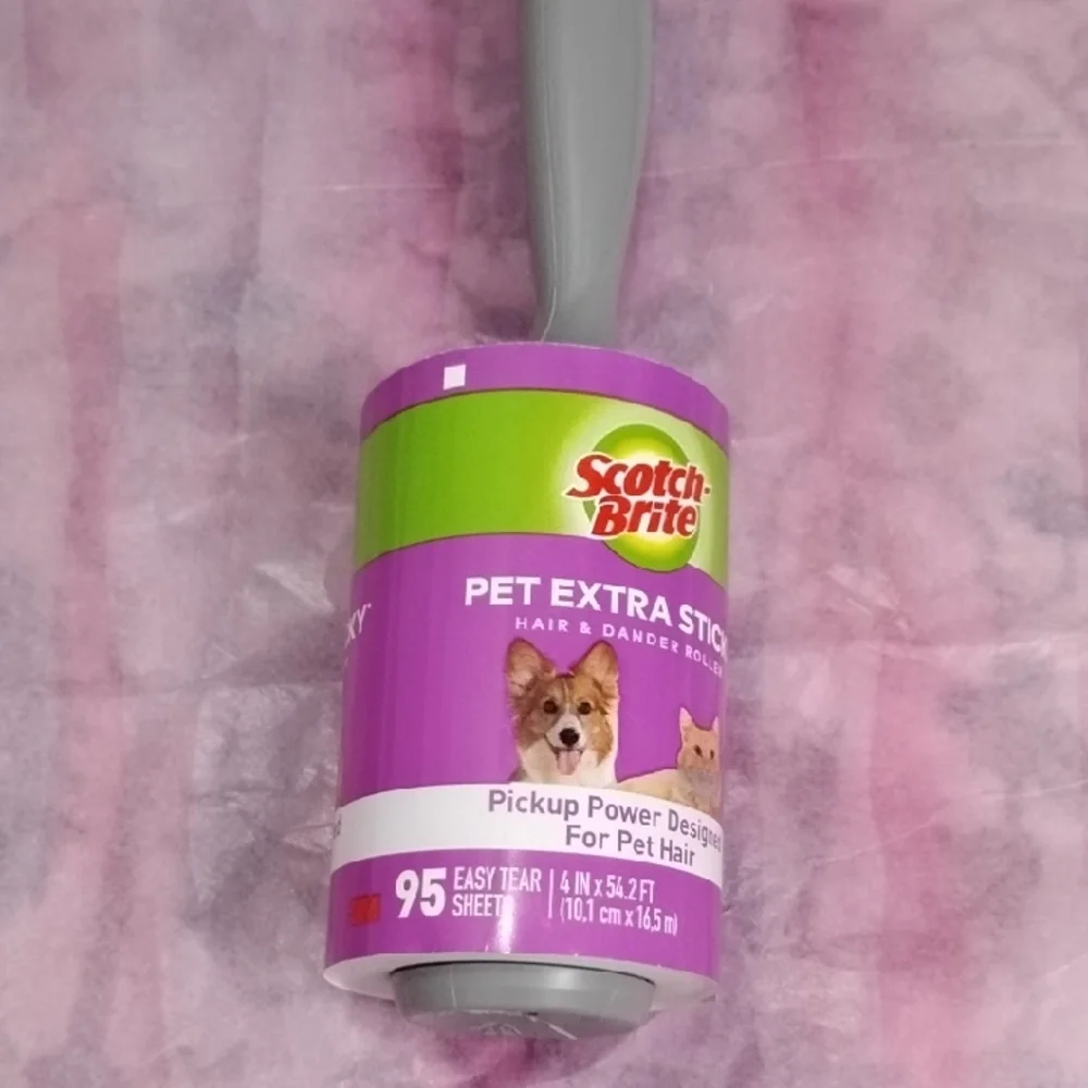 Scotch Brite 95 Sheet Pet Hair Roller New! Extra Sticky Jumbo Size Nwot